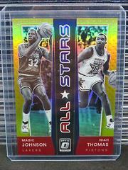 Isiah Thomas, Magic Johnson [Gold] #9 Basketball Cards 2021 Panini Donruss Optic All Stars Prices