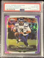 Russell Wilson [Hands at Waist Purple Refractor] #102 Football Cards 2014 Topps Chrome Prices