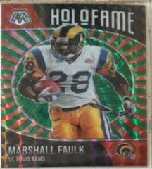 Marshall Faulk [Green Fluorescent] #6 Football Cards 2021 Panini Mosaic HoloFame Prices