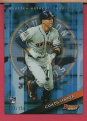 Carlos Correa [Blue Refractor] #58 Baseball Cards 2015 Bowman's Best Prices