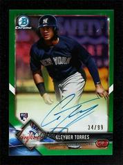 Gleyber Torres [Green Refractor] #BCRA-GT Baseball Cards 2018 Bowman Chrome Rookie Autographs Prices