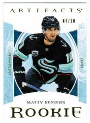 Matty Beniers [Yellow] Hockey Cards 2022 Upper Deck Artifacts Prices