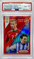 Cristiano Ronaldo, Lionel Messi [Red Prizm] #19 Soccer Cards 2014 Panini Prizm World Cup Matchups Prices