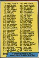 Checklist 1T-132T Baseball Cards 1990 Topps Traded Prices