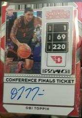 Obi Toppin [Autograph] Basketball Cards 2020 Panini Contenders Draft Picks Prices