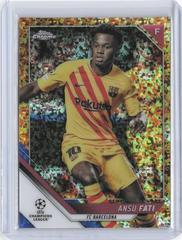 Ansu Fati [Gold Mini Diamond Refractor] Soccer Cards 2021 Topps Chrome UEFA Champions League Prices