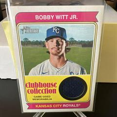 Bobby Witt Jr. #CCR-BW Baseball Cards 2023 Topps Heritage Clubhouse Collection Relics Prices