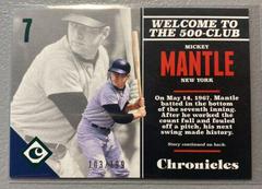 Mickey Mantle [Green] #7 Baseball Cards 2017 Panini Chronicles Prices