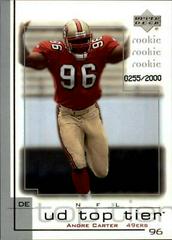 Andre Carter #230 Football Cards 2001 Upper Deck Top Tier Prices