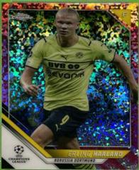 Erling Haaland [Pink Mini Diamond Refractor] Soccer Cards 2021 Topps Chrome UEFA Champions League Prices