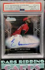 Elly De LA Cruz [Black Atomic] #PA-ED Baseball Cards 2022 Bowman Sterling Prospect Autographs Prices