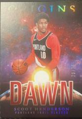 Scoot Henderson [Red] #13 Basketball Cards 2023 Panini Origins Dawn Prices