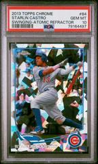 Starlin Castro [Swinging Atomic Refractor] #84 Baseball Cards 2013 Topps Chrome Prices