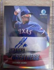 Luisangel Acuna #SGA-LA Baseball Cards 2022 Bowman Chrome Shades of Greatness Autographs Prices