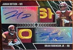 Jahan Dotson, Brian Robinson Jr. [Black] Football Cards 2022 Panini Phoenix Dual Patch Autographs Prices