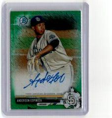 Anderson Espinoza [Chrome Green Refractor] Baseball Cards 2017 Bowman Prospect Autographs Prices