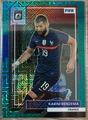 Karim Benzema [Optic Teal Mojo] Soccer Cards 2022 Panini Donruss Prices