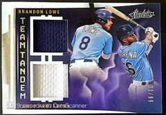 Brandon Lowe, Randy Arozarena [Spectrum Red] #TTM-BR Baseball Cards 2022 Panini Absolute Team Tandem Materials Prices