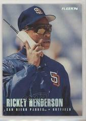 Rickey Henderson [Tiffany] #U197 Baseball Cards 1996 Fleer Update Prices