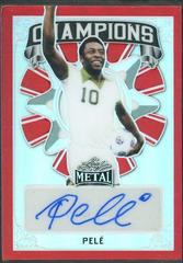 Pele [Prismatic Red] Soccer Cards 2022 Leaf Metal Champions Autographs Prices