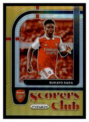 Bukayo Saka [Gold] #11 Soccer Cards 2022 Panini Prizm Premier League Scorers Club Prices