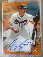 Austin Riley [Orange Refractor] Baseball Cards 2020 Topps Finest Autographs Prices