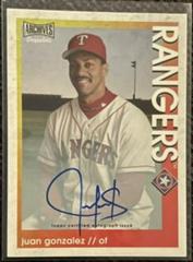 Juan Gonzalez Baseball Cards 2022 Topps Archives Snapshots Autographs Prices