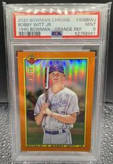 Bobby Witt Jr. [Orange Refractor] #90BBWJ Baseball Cards 2020 Bowman Chrome 1990 Prices