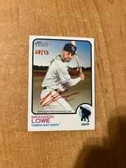 Brandon Lowe [Special Edition Red Ink] Baseball Cards 2022 Topps Heritage Real One Autographs Prices