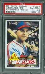 Enos Slaughter [Red Ink] #THAES Baseball Cards 2001 Topps Heritage Autographs Prices