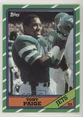 Tony Paige #97 Football Cards 1986 Topps Prices