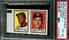 Bennie Daniels [Jerry Walker] Baseball Cards 1962 Topps Stamp Panels Prices