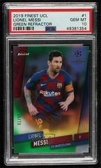 Lionel Messi [Green Refractor] #1 Soccer Cards 2019 Finest UEFA Champions League Prices