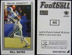 Bill Bates Football Cards 1989 Panini Sticker Prices