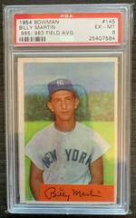 Billy Martin [.985/ .983 Field Avg.] Baseball Cards 1954 Bowman Prices