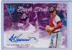 Ted Simmons [Holo Blue] Baseball Cards 2022 Panini Diamond Kings Brush Strokes Autograph Prices
