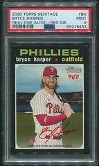 Bryce Harper [Red Ink] #BH Baseball Cards 2020 Topps Heritage Real One Autographs Prices