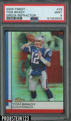 Tom Brady [Green Refractor] Football Cards 2009 Topps Finest Prices