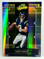 Drew Brees [Spectrum Gold] #123 Football Cards 2005 Playoff Absolute Memorabilia Prices