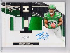 Breece Hall [Helmet Nameplate Autograph] #107 Football Cards 2022 Panini Impeccable Prices