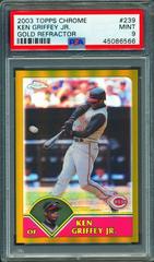 Ken Griffey Jr. [Gold Refractor] #239 Baseball Cards 2003 Topps Chrome Prices