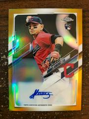 Andres Gimenez [Gold Refractor] Baseball Cards 2021 Topps Chrome Update Autographs Prices