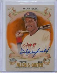 Dave Winfield [Orange Refractor] Baseball Cards 2021 Topps Allen & Ginter Chrome Autographs Prices