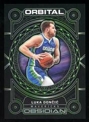 Luka Doncic [Green] #3 Basketball Cards 2022 Panini Obsidian Orbital Prices