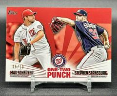 Stephen Strasburg, Max Scherzer [Red] #12P-16 Baseball Cards 2023 Topps One Two Punch Prices