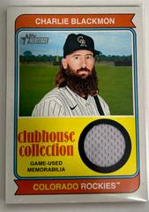 Charlie Blackmon Baseball Cards 2023 Topps Heritage Clubhouse Collection Relics High Number Prices