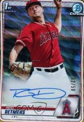 Reid Detmers [Gold Wave Refractor] #CDA-RD Baseball Cards 2020 Bowman Draft Picks Chrome Autographs Prices