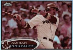 Adrian Gonzalez [Gold Refractor] #20 Baseball Cards 2012 Topps Chrome Prices
