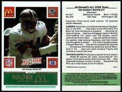 Randy White [Green] #54 Football Cards 1986 McDonald's Cowboys Prices