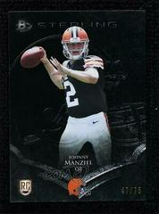 Johnny Manziel [Black Refractor] Football Cards 2014 Bowman Sterling Prices
